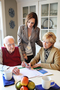 internal Care Manager Amy with clients