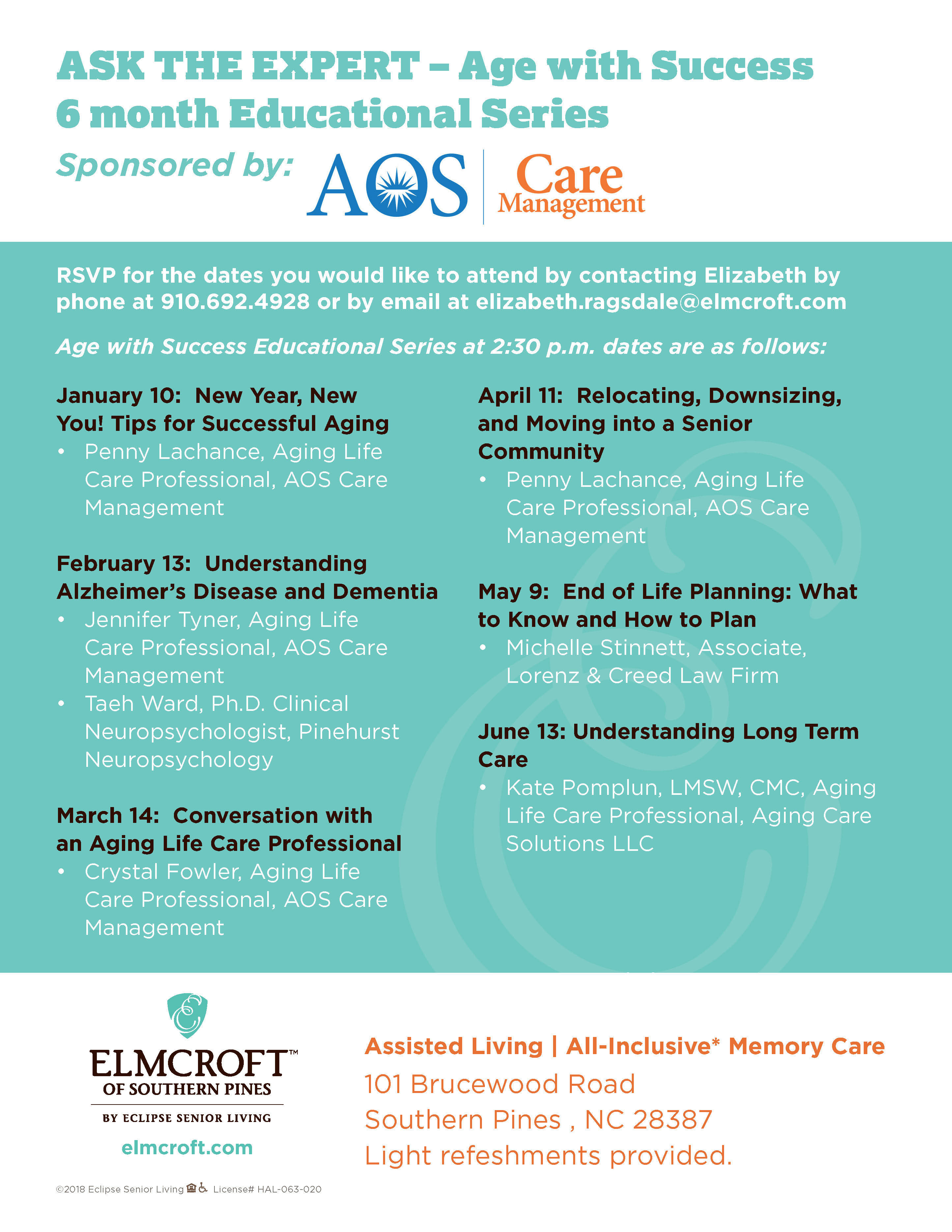 Elmcroft and AOS 6 month presentations